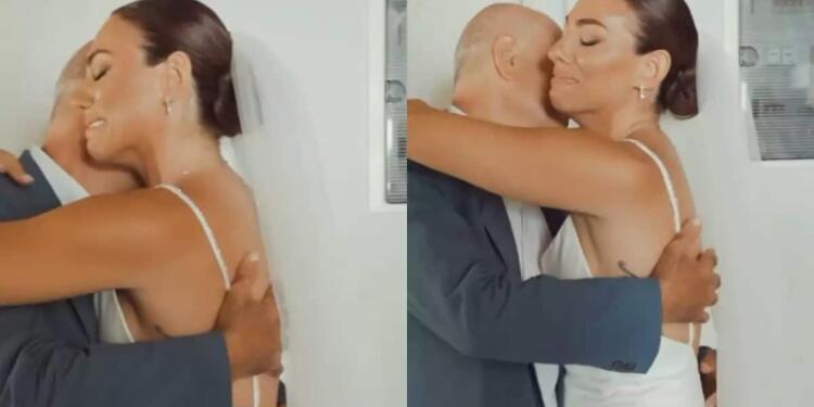 Λύγισε στην αγκαλιά του πατέρα της η Ευρυδίκη Βαλαβάνη: Τα δάκρυά της πριν τον γάμο (video)