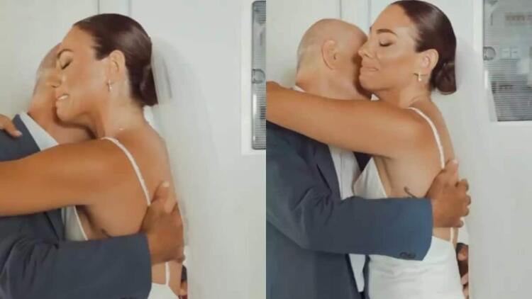 Λύγισε στην αγκαλιά του πατέρα της η Ευρυδίκη Βαλαβάνη: Τα δάκρυά της πριν τον γάμο (video)