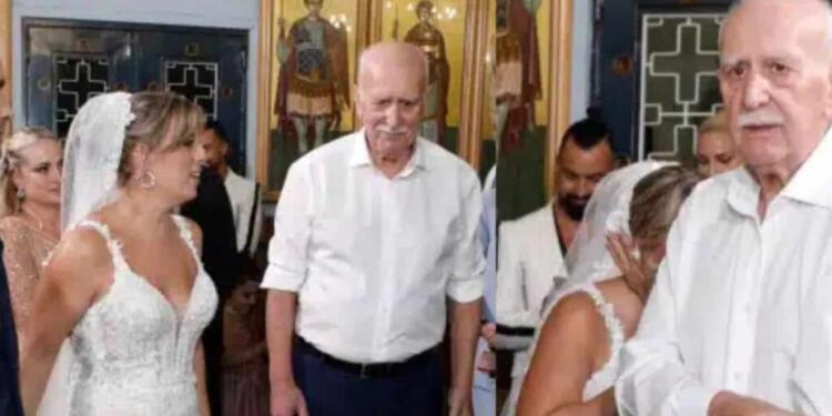 Ο Γιώργος Παπαδάκης ως νονός σε γάμο-σταθμό, αλλά η εντυπωσιακή σύζυγός του κλέβει την παράσταση από τη νύφη.