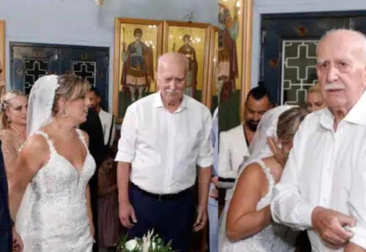 Ο Γιώργος Παπαδάκης ως νονός σε γάμο-σταθμό, αλλά η εντυπωσιακή σύζυγός του κλέβει την παράσταση από τη νύφη.