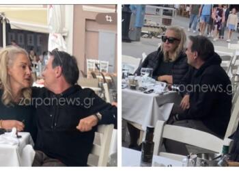 Δεν κρύβουν τον έρωτά τους: Τα παθιασμένα φιλιά του Απόστολου Λύτρα με τη σύντροφό του στα Χανιά
