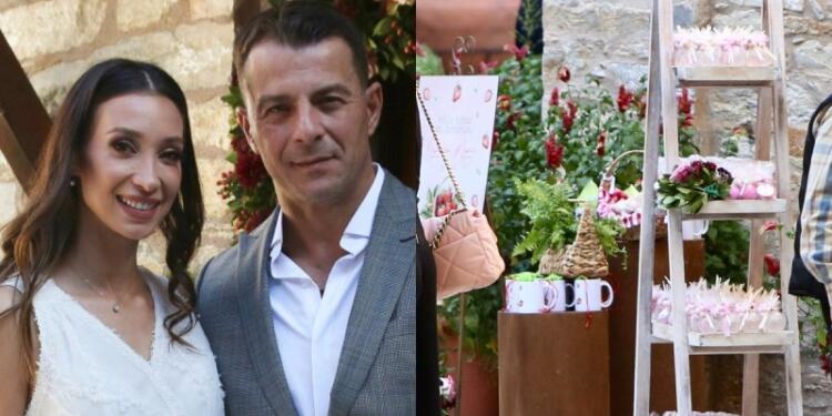 Χαρούμενοι γονείς Γιώργος Αγγελόπουλος και Δήμητρα Βαμβακούση: Βάπτισαν την κόρη τους στη Σκιάθο και τίμησαν τη μνήμη της μητέρας του