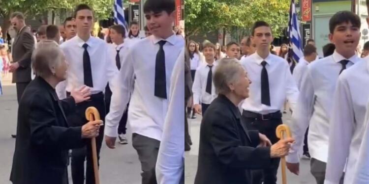 93χρονη προγιαγιά καμαρώνει τον δισέγγονό της στην παρέλαση και λυγίζει το TikTok (video)