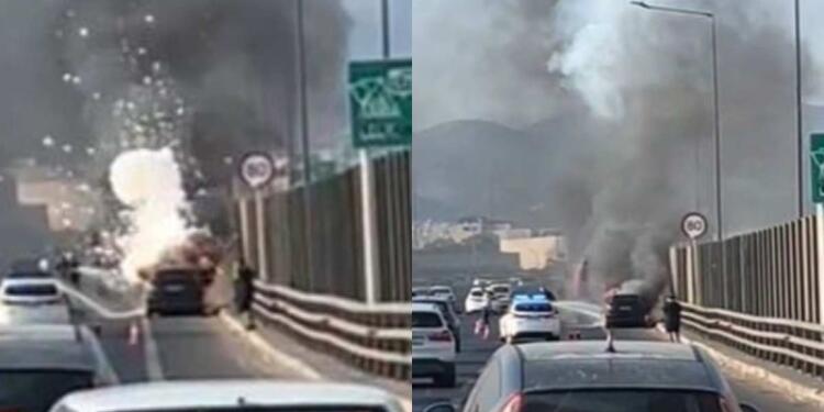 Βίντεο σοκ: Εξερράγη ΙΧ που είχε σταματήσει στη ΛΕΑ στον Κηφισό!