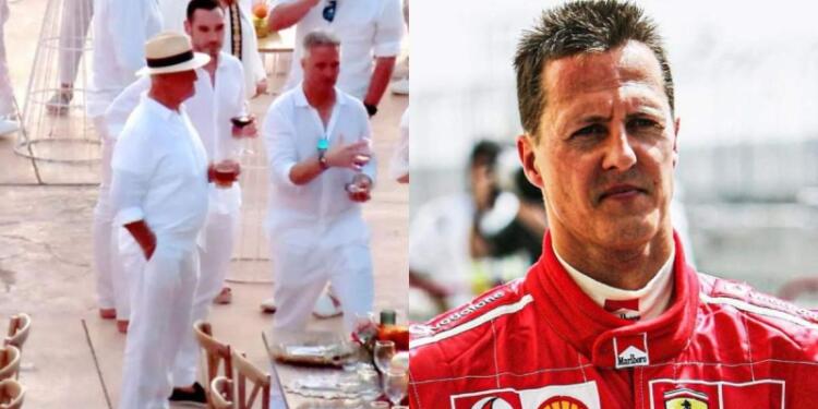 Όρθιος και χαμογελαστός: Σούσουρο με φωτογραφία που φέρεται να δείχνει τον Μίκαελ Σουμάιχερ στον γάμο της κόρη του! Είναι ο ίδιος;