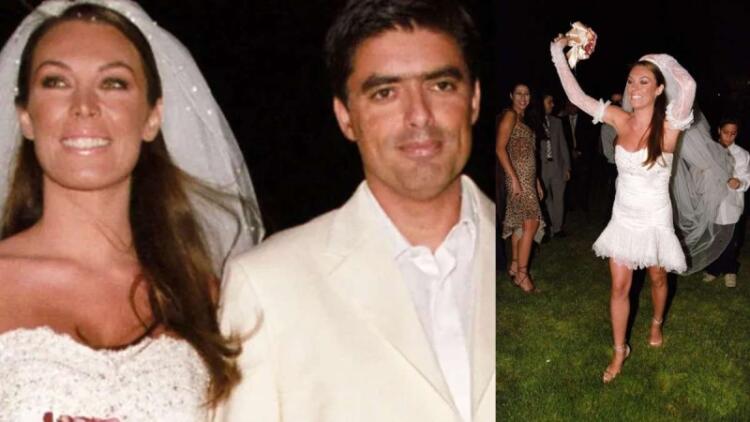 Με φουσκωμένη κοιλιά, τρομερά μίνι νυφικό και μακριά μαλλιά: Η πιο «προχώ» νύφη η Τατιάνα Στεφανίδου, 21 χρόνια πριν