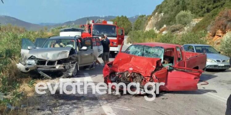 Ασύλληπτο δυστύχημα στην Εύβοια: Μετωπική σύγκρουση οχημάτων, ένας νεκρός και 8 τραυματίες, μεταξύ των οποίων παιδιά