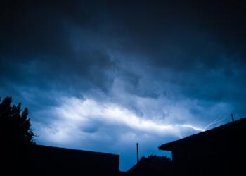 silhouette photo of houses