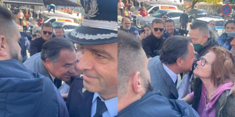 Άδωνις Γεωργιάδης: Φίλησε διαδηλώτρια του ΠΑΜΕ – «Είσαι πιο όμορφος από κοντά» (photos and video)