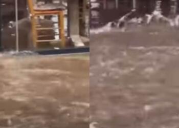 «Παρέλυσε» ο Πειραιάς: Πλημμύρισε το Μικρολίμανο έπειτα από 15 λεπτά βροχούλας (video)