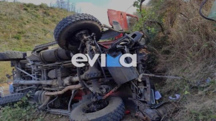 Τραγωδία στην Εύβοια: Πυροσβεστικό όχημα έπεσε σε χαράδρα – Νεκρός ο οδηγός του