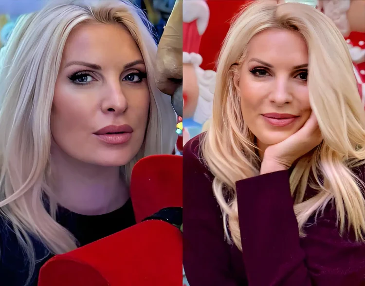 Ουρές για να δουν την Μενεγάκη – Πόζαρε μπροστά στο πιο διάσημο μαγαζί στο κέντρο της Αθήνας