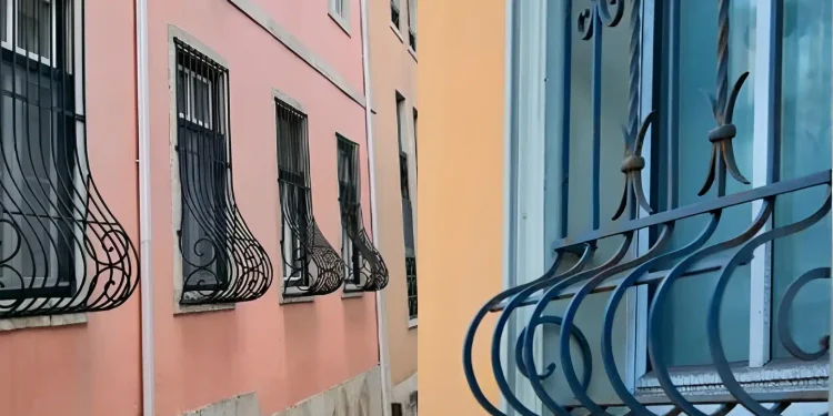 Γιατί κάποια κάγκελα παραθύρων έχουν μια καμπύλη χαμηλά προς τα έξω