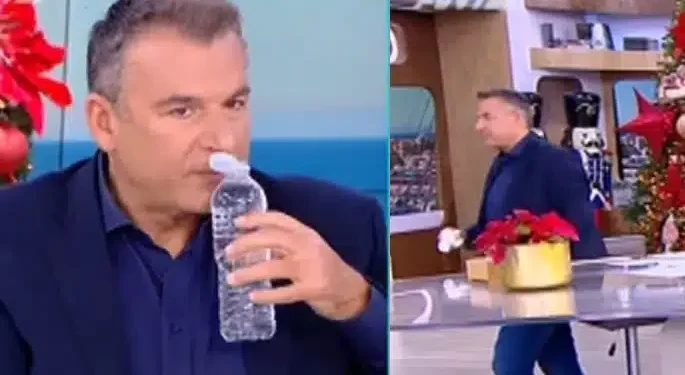 Έβαλαν μπουκάλι στον Λιάγκα στο οποίο αντί για νερό είχε κάτι άλλο – Έφυγε τρέχοντας ο παρουσιαστής