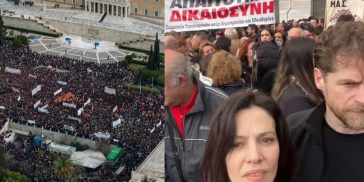 Όλοι ήταν εκεί: Οι άνθρωποι της τέχνης που τίμησαν τη μνήμη των 57 νεκρών στην πορεία για τα Τέμπη