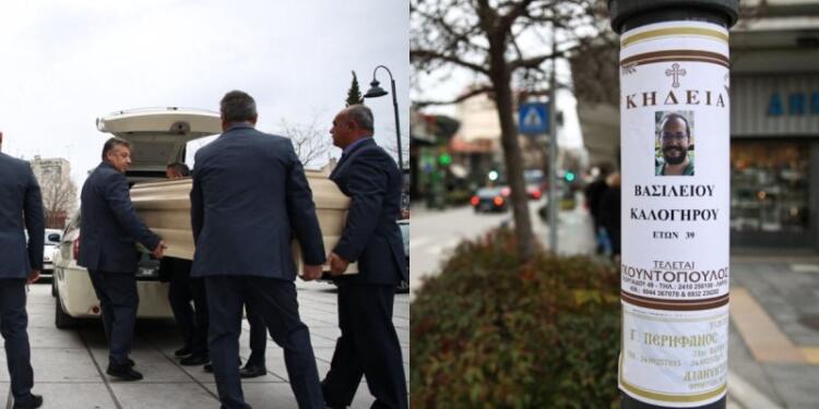 Κηδεία Βασίλη Καλογήρου: Τραγική φιγούρα η μητέρα του – Στεφάνι γάμου θα τον συνοδέψει στην τελευταία κατοικία (photos+video)