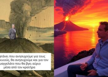 «Τώρα θα ανησυχούμε και για τον Ευαγγελάτο που θα βγει από τον κρατήρα»: «Γλέντι» στο Χ με τους σεισμούς στη Σαντορίνη