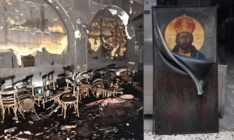 Κάηκε ολοσχερώς το ιστορικό εκκλησάκι της Υπαπαντής – Θαύμα με την εικόνα του Μέγα Αρχιερέα