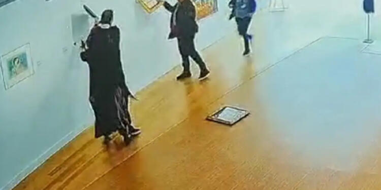 Νίκος Παπαδόπουλος: Βίντεο – σοκ από τη στιγμή που βανδαλίζει τα έργα στην Εθνική Πινακοθήκη