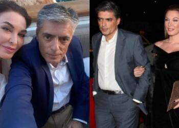 Κατέπληξε τα πλήθη: Η Τατιάνα Στεφανίδου έβαλε λευκό φόρεμα με ουρά σαν νύφη, άλαλος ο Ευαγγελάτος (photos)