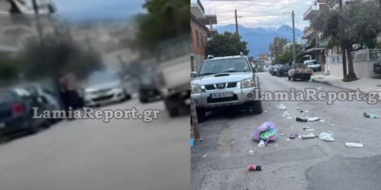 Τρόμος στη Λαμία: 31χρονος σε κατάσταση αμόκ χτυπούσε αυτοκίνητα και αναποδογύριζε κάδους (video)