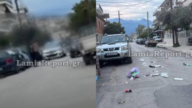 Τρόμος στη Λαμία: 31χρονος σε κατάσταση αμόκ χτυπούσε αυτοκίνητα και αναποδογύριζε κάδους (video)