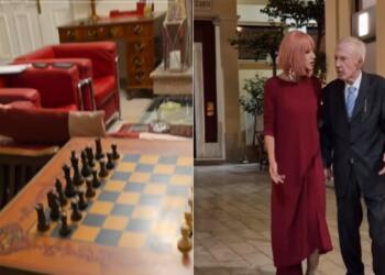 Σπίτι σαν ανάκτορο: Η vintage «φωλιά» του Πλεύρη με τη Σιακαβάρα με χαλιά, τζάκι και σκακιέρες