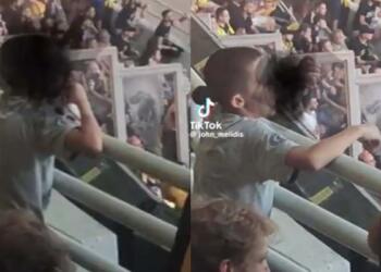 Τραγικό: 12 χρονών παιδί καπνίζει στο γήπεδο της ΑΕΚ και δεν του παίρνει κανείς το τσιγάρο από το χέρι (video)