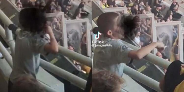 Τραγικό: 12 χρονών παιδί καπνίζει στο γήπεδο της ΑΕΚ και δεν του παίρνει κανείς το τσιγάρο από το χέρι (video)