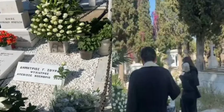 Δημήτρης Σούρας: Βαρύ το κλίμα στο 6μηνο μνημόσυνό του – Η σπαρακτική εικόνα της γυναίκας και της κόρης του