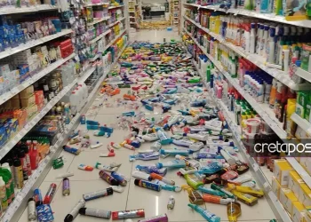 Η στιγμή του σεισμού και εικόνες από την Κρήτη μετά τα 6,1 Ρίχτερ, πετάχτηκαν οι άνθρωποι από τα κρεβάτια τους