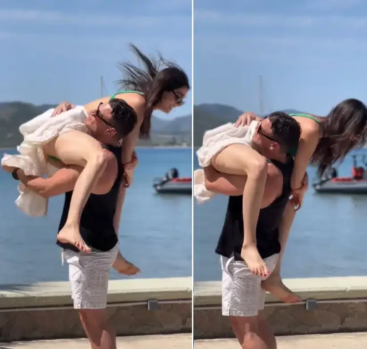 Μελίνα Νικολαΐδη: Λιώνει στην αγκαλιά του γυμνασμένου συντρόφου της στη Μυτιλήνη – Το τρυφερό βίντεο