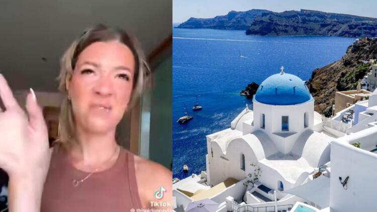 «Ειλικρινά αυτό ήταν το χειρότερο νησί που έχω βρεθεί, το χειρότερο μέρος, την μίσησα»: Τσέχα TikToker ξεφτιλίζει την Σαντορίνη!