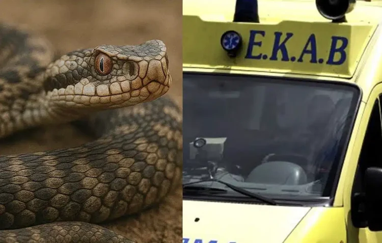 Οχιά δάγκωσε 40χρονο ενώ εργαζόταν σε χωράφι – Νοσηλεύεται στην εντατική