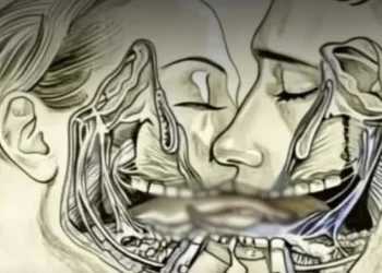 Αυτό συμβαίνει στην πραγματικότητα όταν φιλιόμαστε