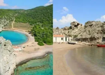 Βάζεις 20 εupώ βενζίνη, οδηγείς 65 λεπτά και φτάνεις σε μια δωpεάν παραλία με κρυστάλλινα νέρα που περιτριγυρίζεται από πεύκα