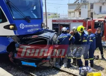 Πάτρα: Σύγκρουση αυτοκινήτου με τρένο – Ένας τραυματίας