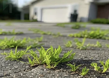 Σήμερα το ανακάλυψα αυτό. Η γιαγιά μου έμαθε πως να απαλλαγώ από τα αγριόχορτα στο πεζοδρόμιο με μηδέν προσπάθεια
