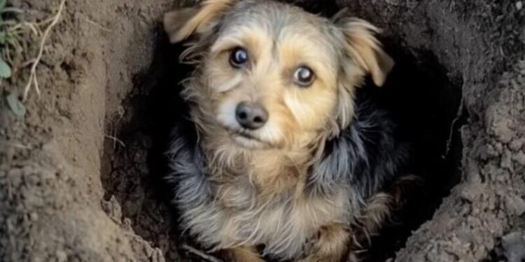 Ο τάφος του θανάτου – Ένα σκυλί που ήταν έτοιμο να τα παρατήσει αλλά τότε ήρθε κάποιος και το έσωσε!