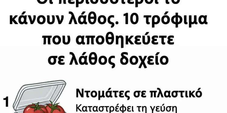 Οι περισσότεροι το κάνουν λάθος: 10 τρόφιμα που αποθηκεύετε σε λάθος δοχείο