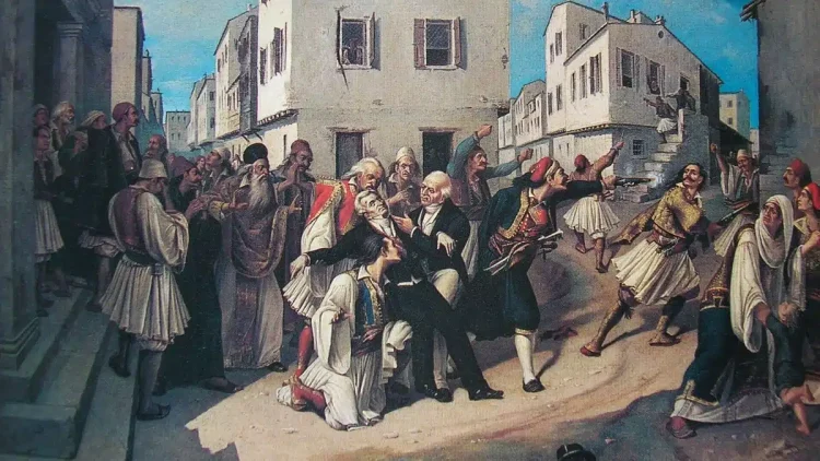 Σαν σήμερα, 27 Σεπτεμβρίου 1831: Οι Μαυρομιχαλαίοι σκοτώνουν τον Ιωάννη Καποδίστρια με σφαίρα στο κεφάλι και μαχαιριά στην κοιλιά