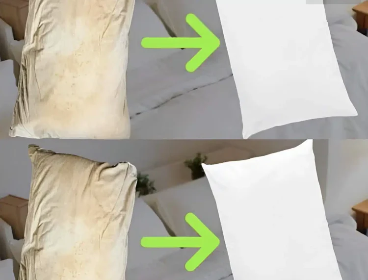 Πώς να καθαρίσετε τα βρώμικα μαξιλάρια για να είναι λευκά και να μυρίζουν ωραία