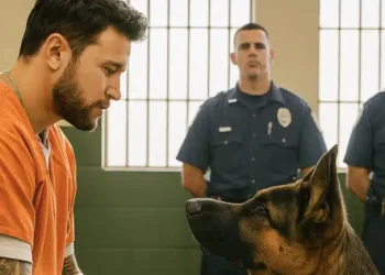 Η τελευταία επιθυμία ενός κρατουμένου ήταν να δει τον σκύλο του — αλλά όταν ο γερμανικός ποιμενικός ξέφυγε και όρμησε στην αγκαλιά του, συνέβη κάτι παράξενο