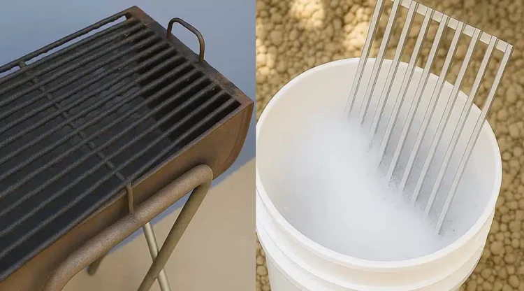 Τέλος καμένα λίπη και σκουριά: Καθαρίστε την σχάρα της ψησταριάς χωρίς τρίψιμο με 2 υλικά που έχετε στο σπίτι