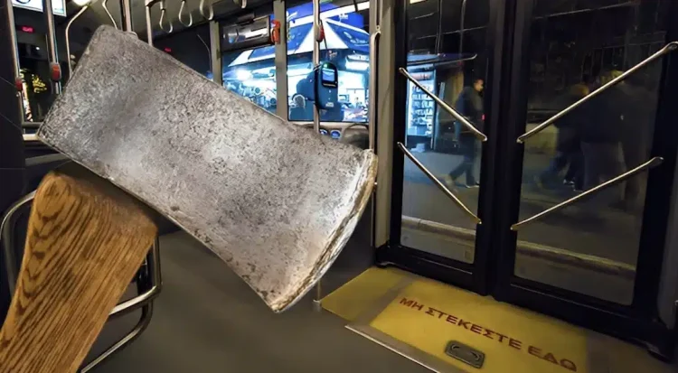 Τρόμος στην Αθήνα: Επιβάτης με τσεκούρι μέσα σε αστικό λεωφορείο – Οι καθοριστικές κινήσεις του οδηγού