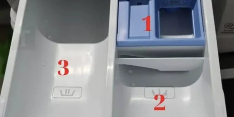 Σήμερα έμαθα ότι το συρτάρι απορρυπαντικού στο πλυντήριο χρησιμοποιείται έτσι. Ωστε για αυτό τα ρούχα δεν βγαίνουν αρκετά καθαρά.