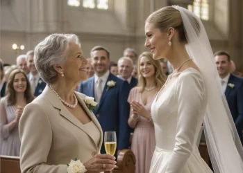 Δεν μπορούσα να αγοράσω επώνυμο νυφικό — έτσι βρήκα ένα πανέμορφο παλιό φόρεμα σ’ ένα μαγαζί μεταχειρισμένων. Οι πλούσιοι πεθεροί μου δεν εντυπωσιάστηκαν, όμως όταν περπάτησα στην εκκλησία, όλα άλλαξαν…