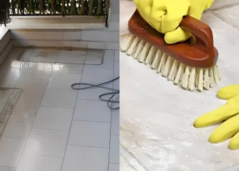 Στάμπες από γλάστρες, σκουριά, λίπη: Καθαρίστε τα πλακάκια του μπαλκονιού με μία κίνηση και 5 υλικά από την κουζίνα