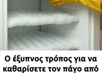 O έξυπνος τρόπος για να καθαρίσετε τον πάγο από την κατάψυξη και να την κάνετε σαν καινούργια
