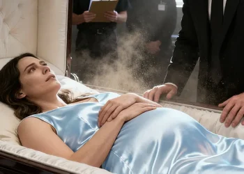 Καθώς άρχισε η αποτέφρωση, άνοιξε το φέρετρο για ένα τελευταίο αντίο — κι εκεί είδε την κοιλιά της νεκρής γυναίκας του να κινείται.